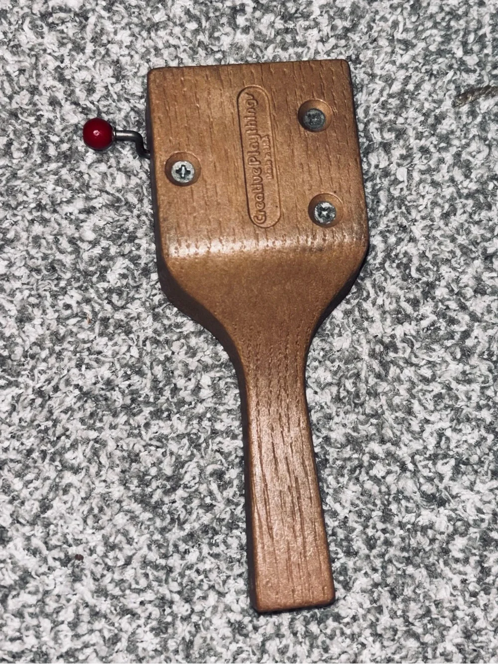 Vintage Creative Playthings Wooden Hand Crank Music Box MCM made in USA